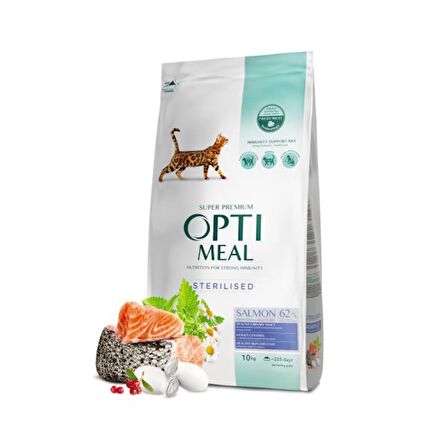 Optimeal Somonlu Kısırlaştırılmış Kedi Mam. 10 Kg (459-C6817)