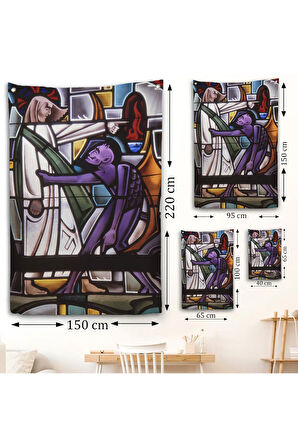 Şeytan İsa'yı Kandırıyor Duvar Örtüsü-7987