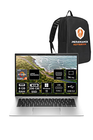 HP EliteBook 845 G10 R5 7540U 8GB DDR5 256GB SSD 14'' WUXGA W11H Dizüstü Bilgisayar & PER4 ÇANTA