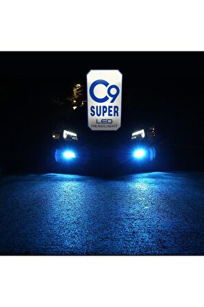 Ultra Buz Mavi LED Xenon Soğutuculu Far Ampulü 9400 Lümen 10000K H27