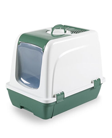 Orta Boy Çekmeceli Kapalı Kedi Tuvaleti Paspas ve Kürek Hediyeli