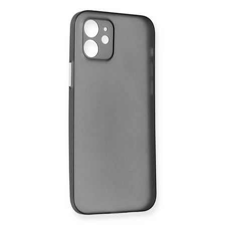 Apple iPhone 12 Kılıf PP Ultra İnce Kapak - Gri