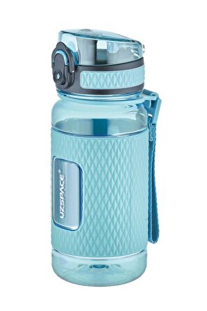 Uzspace FiftyFifty 400ml Çocuk Tritan  Su Matarası Silikon Korumalı Kaydırmaz Gövde