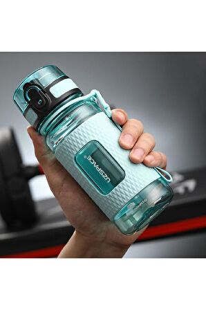Uzspace FiftyFifty 400ml Çocuk Tritan  Su Matarası Silikon Korumalı Kaydırmaz Gövde