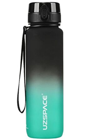 Uzspace Tritan Su Matarası 1000Ml VGN3038 Siyah Yeşil