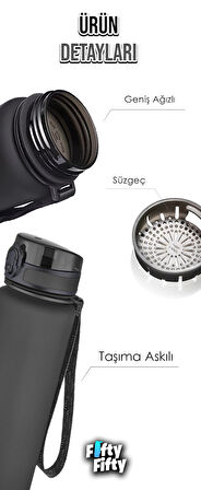 Uzspace 500ml Çift Renk Softtouch FF Collection Tritan Su Matarası