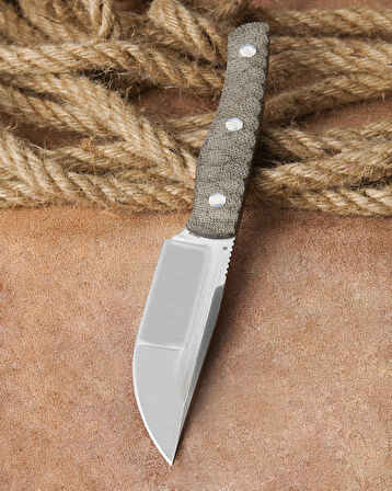 BESTECH HEIDIBLACKSMITH#2 BFK04C Kanvas Micarta Sap: 3,92'' S35VN Bıçak