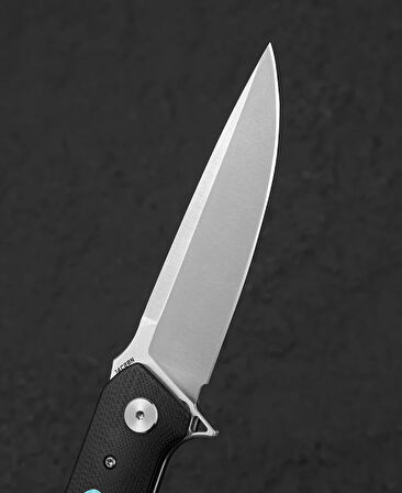 BESTECH SWORDFISH BG62F Siyah ve Açık Mavi G10 Saplı 3.94" 14C28N Çakı