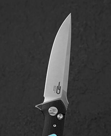 BESTECH SWORDFISH BG62F Siyah ve Açık Mavi G10 Saplı 3.94" 14C28N Çakı