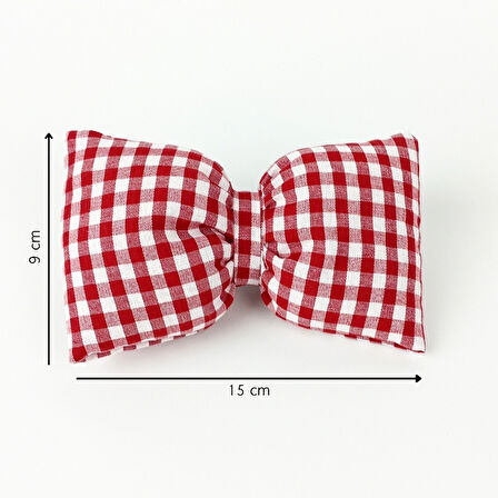 Woodycord  İçi Dolgulu Büyük Boy Pötikareli Fiyonk Otomatik Toka - Bow toka