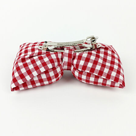 Woodycord  İçi Dolgulu Büyük Boy Pötikareli Fiyonk Otomatik Toka - Bow toka