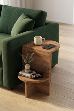 Reyo Falez Yan Sehpa Çok Amaçlı Modern Tasarım Raflı Salon Koltuk Kenarı Sehpası Setro - 6020 Atlant