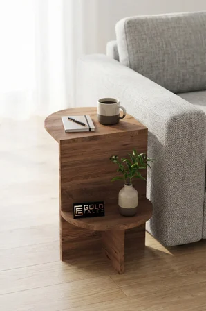 Reyo Falez Yan Sehpa Çok Amaçlı Modern Tasarım Raflı Salon Koltuk Kenarı Sehpası Setro - 6020 Atlant