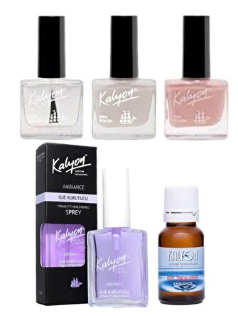 Kalyon French Set+Oje Kurutucu Sprey 17Ml+Oje Çözücü