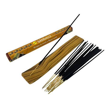 Uretti - Okay 5711 7579 El Yapımı Doğal Ahşap Kayık Tütsü Tahtası - 20'li Tütsü Hediyeli