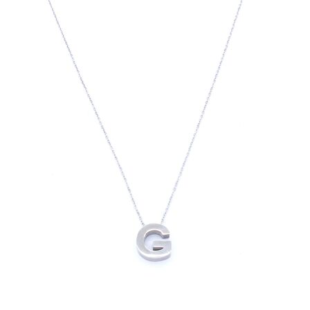 FerizZ 316L Çelik  G Harf Kolye 55 cm KLY-547