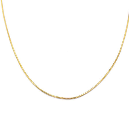 Çelik Zincir Altın Kaplama Oval Kesim 1 MM ZN-301