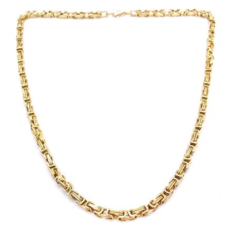 FerizZ Altın Kaplama Kral Zincir Erkek Kolye Bileklik Seti SET-158