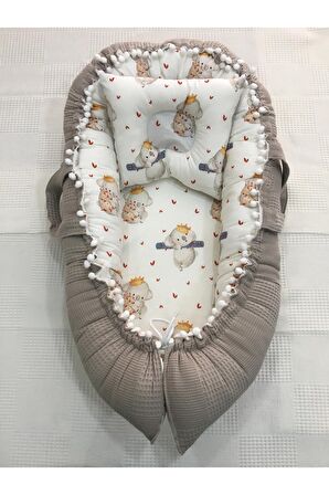 Kahverengi , Pikeli Ve Ponponlu, Babynest/ana Kucağı/anne Yanı