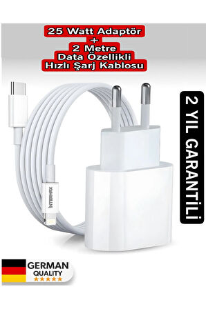 Iphone 25watt Hızlı Şarj Seti Type-c To Lightining 2metre Data Kablo
