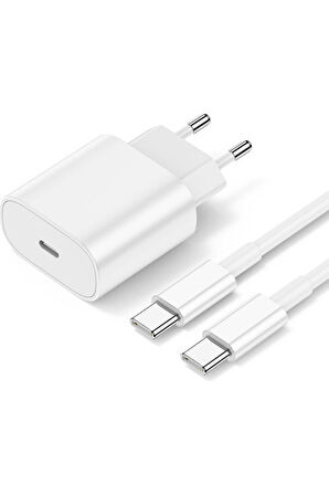 Apple Uyumlu 15/16 Pro Yeni Nesil Usb-c To Usb-c Girişli 25watt Hızlı Adaptör Kablo