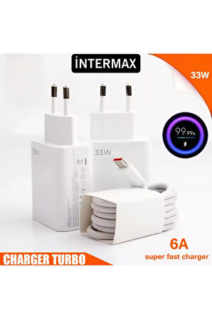 Type-c 33w (WATT) Turbo Hızlı Şarj Cihazı Adaptörü Ve Kablosu (KUTULU SET)