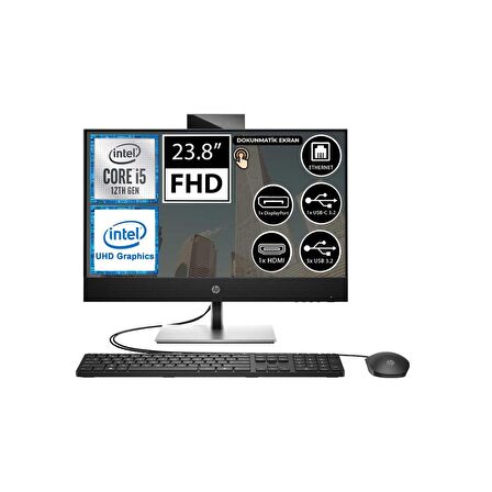 HP ProOne 440 G9 6D395EA09 Intel Core i7-12700T 64 GB Ram 512 GB SSD UHD Graphics 23.8" Full HD Dokunmatik All in One PC