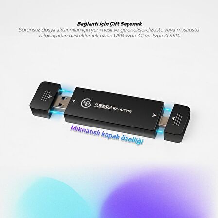 NPO DK01 NVMe M.2 900/1000Mb/s 512GB USB-A/Type-C Kablosuz Taşınabilir Harici SSD