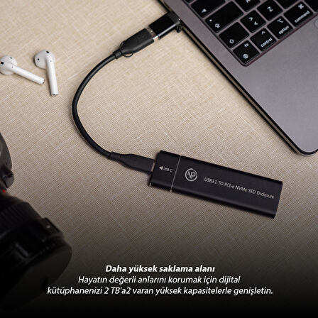 NPO DK02 NVMe M.2 900/1000Mb/s 1TB USB-A/Type-C Kablolu Taşınabilir Harici SSD