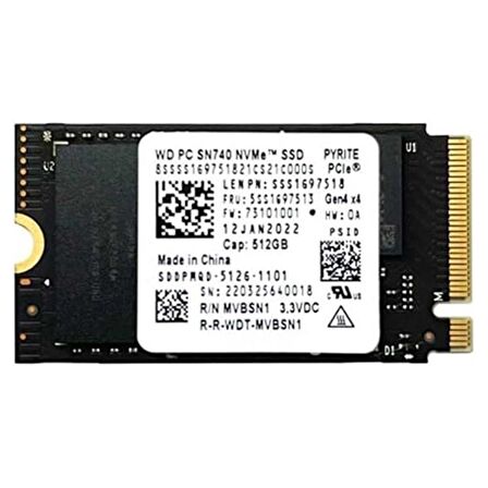 WD SN740 512GB M.2 2242 NVMe SSD