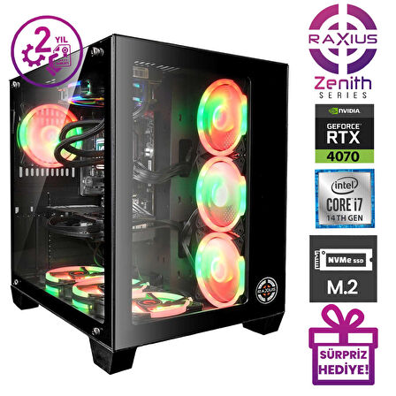 RaXius Zenith Z1 i7 4070-147KF005 i7-14700KF 32GB 1TBSSD RTX4070 FreeDOS Gaming Masaüstü Bilgisayar