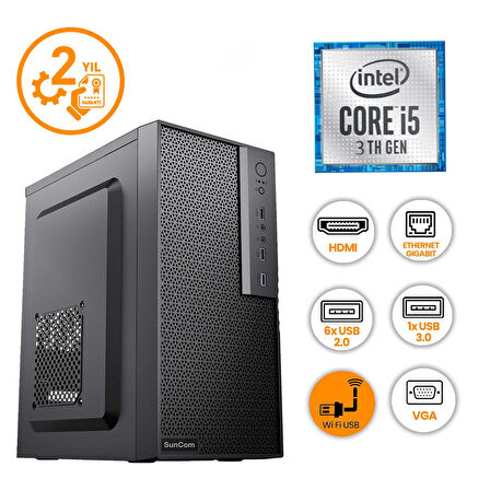 SunCom RAKS F104A13 i5-3470 16GB 512SSD W10P Masaüstü Bilgisayar 