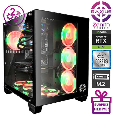 RaXius Zenith Z1 i9 4060-149KF003 i9-14900KF 16GB 2TBSSD RTX4060 FreeDOS Gaming Masaüstü Bilgisayar