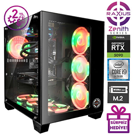 RaXius Zenith Z1 i9 5090-149KF034 i9-14900KF 128GB 4TBSSD+4TBSSD RTX5090 W11P Gaming Masaüstü Bilgisayar