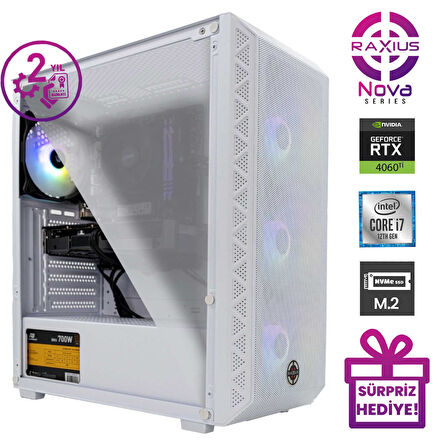 RaXius Nova G2 i7 4060TI-27F01 i7-12700F 16GB 512SSD RTX4060Ti FreeDOS Gaming Masaüstü Bilgisayar