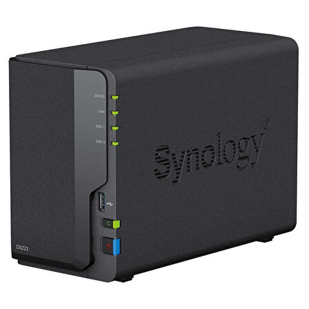 Synology DS223A1 2GB 1TBHDD 2x3.5" SATA Desteği RAID(0-1) NAS Depolama Ünitesi