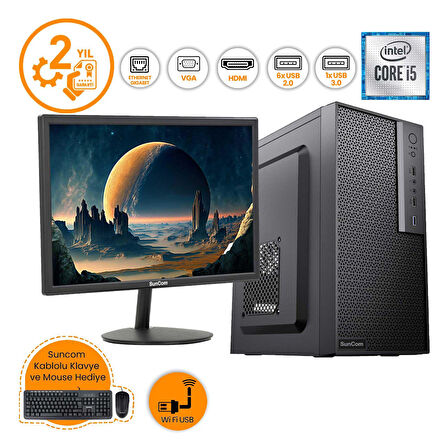 SunCom RAKS F104M02 i5-3470 16GB 256SSD 19" HD FreeDOS Masaüstü Bilgisayar