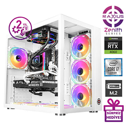 RaXius Zenith Z2-i7-4060-127F13 i7-12700F RTX4060 64GB 1TBSSD W11P Gaming Masaüstü Bilgisayar