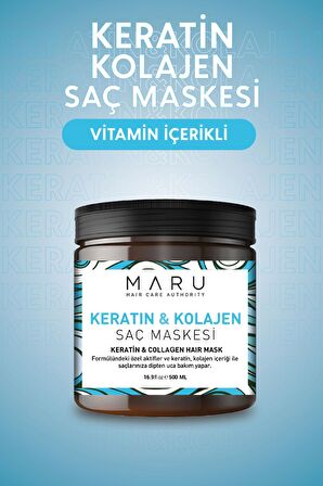 Maru Güçlendirici Onarıcı Keratin & Kolajen Saç Bakım Maskesi 500 ml