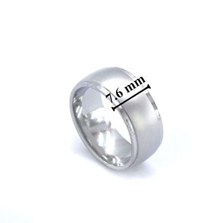 Çelik Alyans Yüzük Kumlu YZK-292