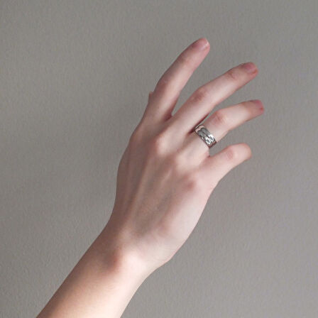 Çelik Alyans Yüzük Bombeli YZK-296