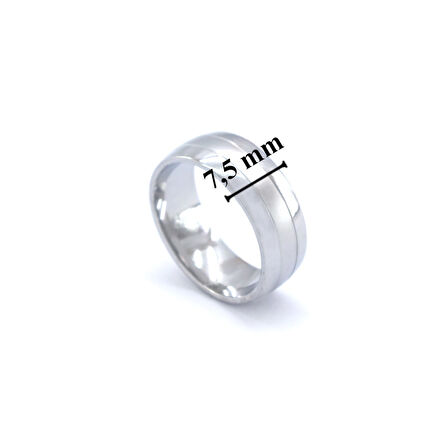 Çelik Alyans Yüzük Düz Çizgili YZK-301