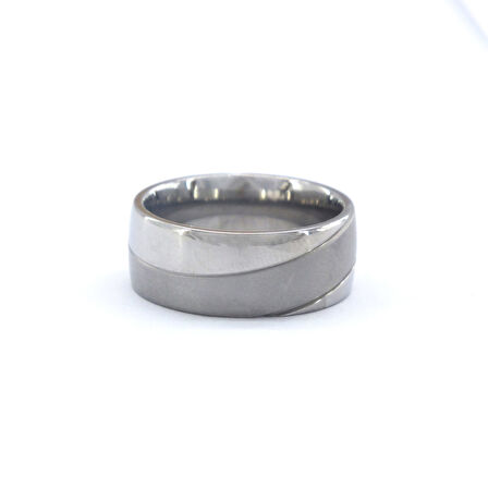 Çelik Alyans Yüzük Dalgalı YZK-330