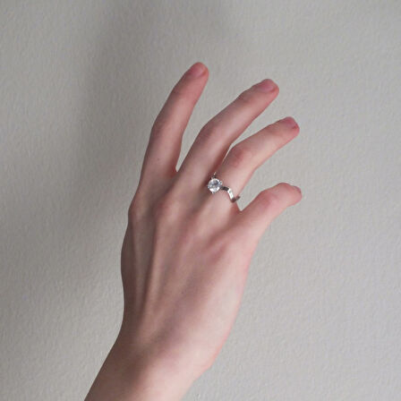 Çelik Tektaş Yüzük Dalgalı YZK-342