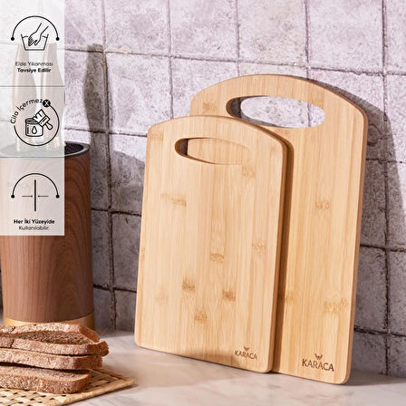Karaca Stark 2'li Bambu Kesme Tahtası 28/33 Cm