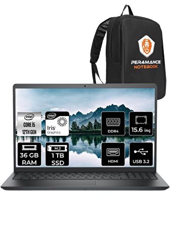 Dell Vostro 3520 i5 1235U 36GB RAM 1TB SSD 15.6'' FHD FDOS N1605PVNB3520 & PER4 ÇANTA