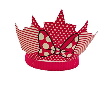 TAÇ FOSFORLU PEMBE MİNNİE 12'Lİ