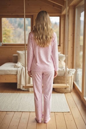 Pijamoni Kadın Süet Kumaş Önü Düğmeli Uzun Kollu Pijama Takımı