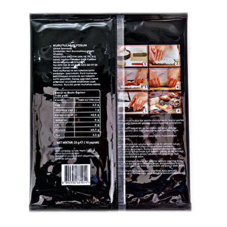 Sushi Nori (Gold) Yosun (10 Yaprak) 25 Gr