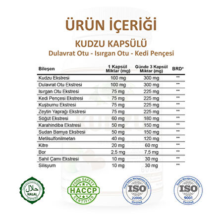 Kudzu Kapsül (KUDZU CAPSULE) 60 Adet